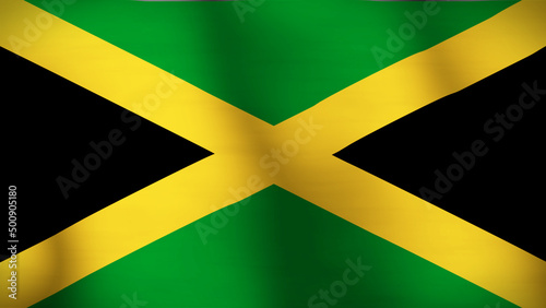 Flag of Jamaica Close Up