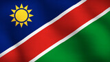 Flag of Namibia Close Up 