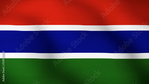 Flag of The Gambia Close Up © Herman