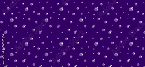 Soap foam and bubbles on transparent background. Pattern seamless. Vector illustration