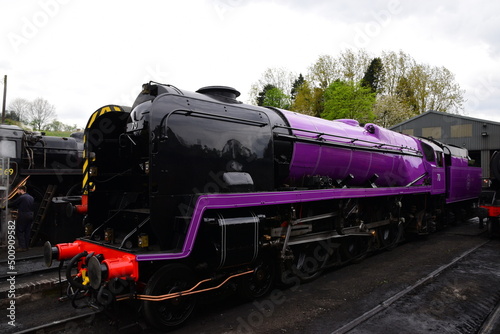 the taw valley re painted purple to celebrate the queens platinum jubilee  photo