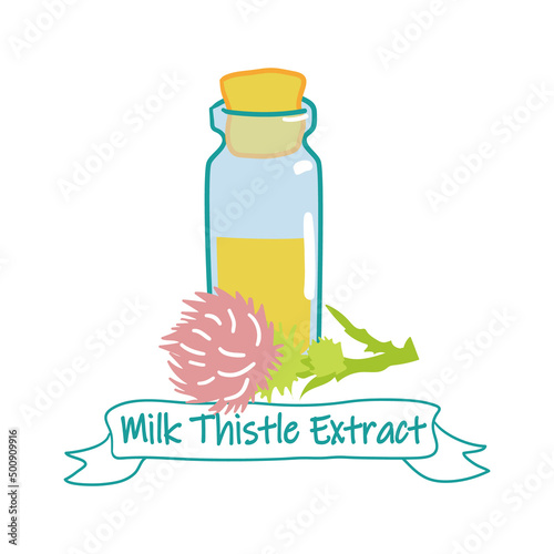 Milk thistle extract, product package sticker