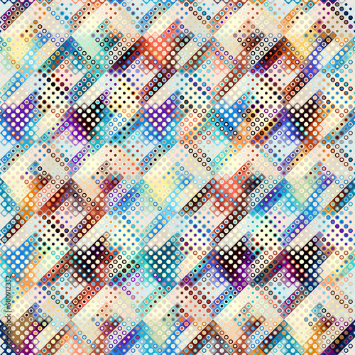 Geometric abstract pattern moire overlay style. Abstract square texture