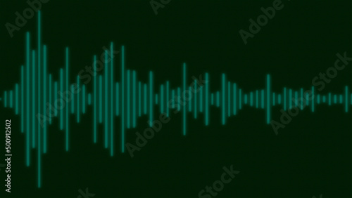 Audio Spectrum on Green LED Panel