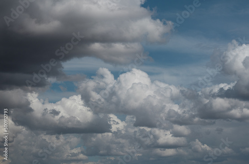 Blue sky clouds before the rain