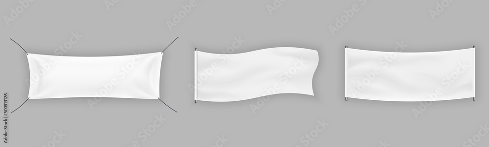 Fabric banner or flag signboards for advertising Fabric banner or flag signboards for advertising