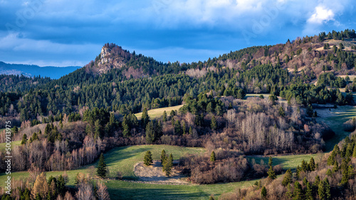 Typical landscape of the Pieniny National Park  Slovakia Poland.
