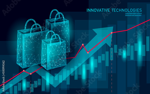 Inflation growing graph increasing risk. Macroeconomics crysis marketing data analysis. Financial recession down growth hyperinflation vector illustration photo