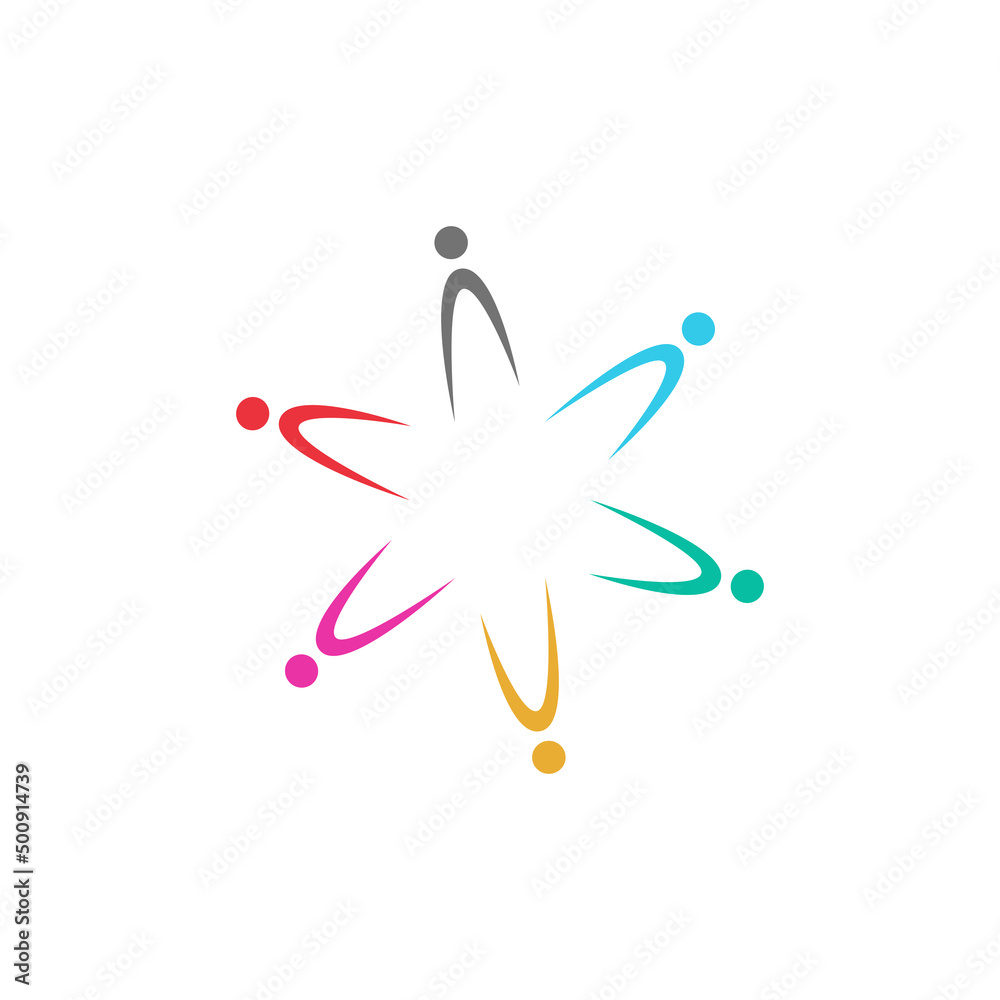 COLORFUL PEOPLE TOGETHER SIGN, SYMBOL, ART, LOGO ISOLATED ON WHITE COLORFUL PEOPLE TOGETHER SIGN, SYMBOL, ART, LOGO ISOLATED ON WHITE