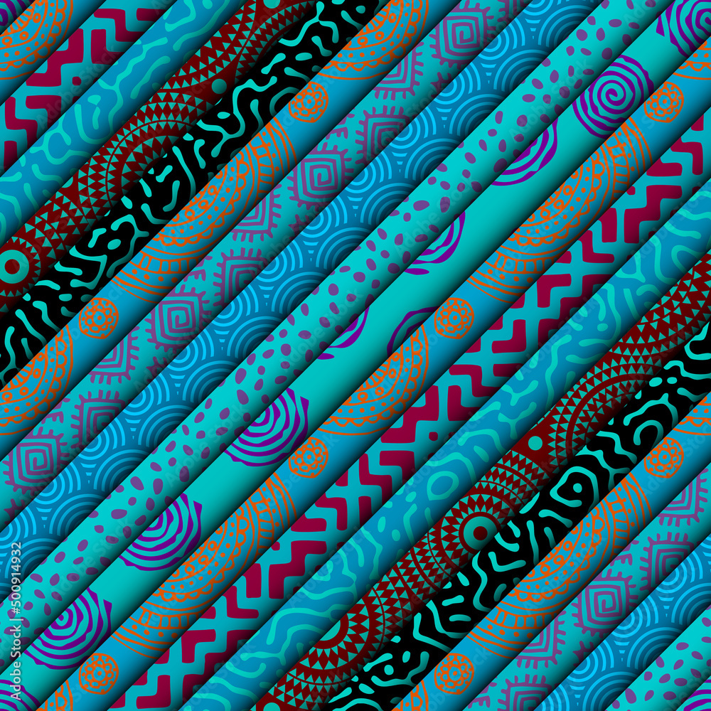 Vector ethnic tribal pattern. Seamless art image. Vector ethnic tribal pattern. Seamless art image.