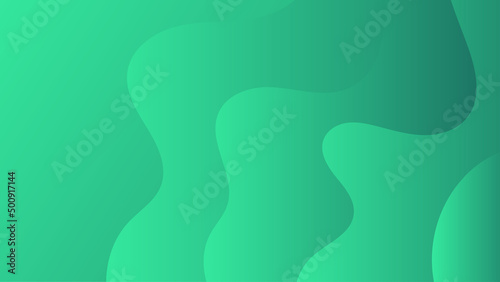Abstract green fluid shape modern background with copy space, vector. © Shabu_Sushi