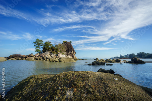 Shamrock Beach at Tanjung Bungah, Penang Island, Malaysia