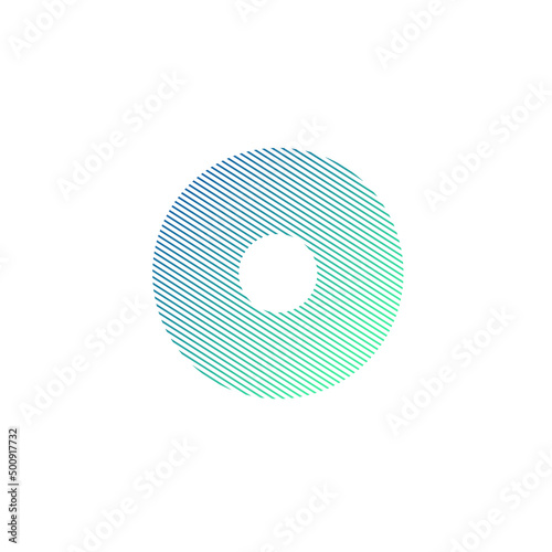 circle design element with donut-shaped gradient color