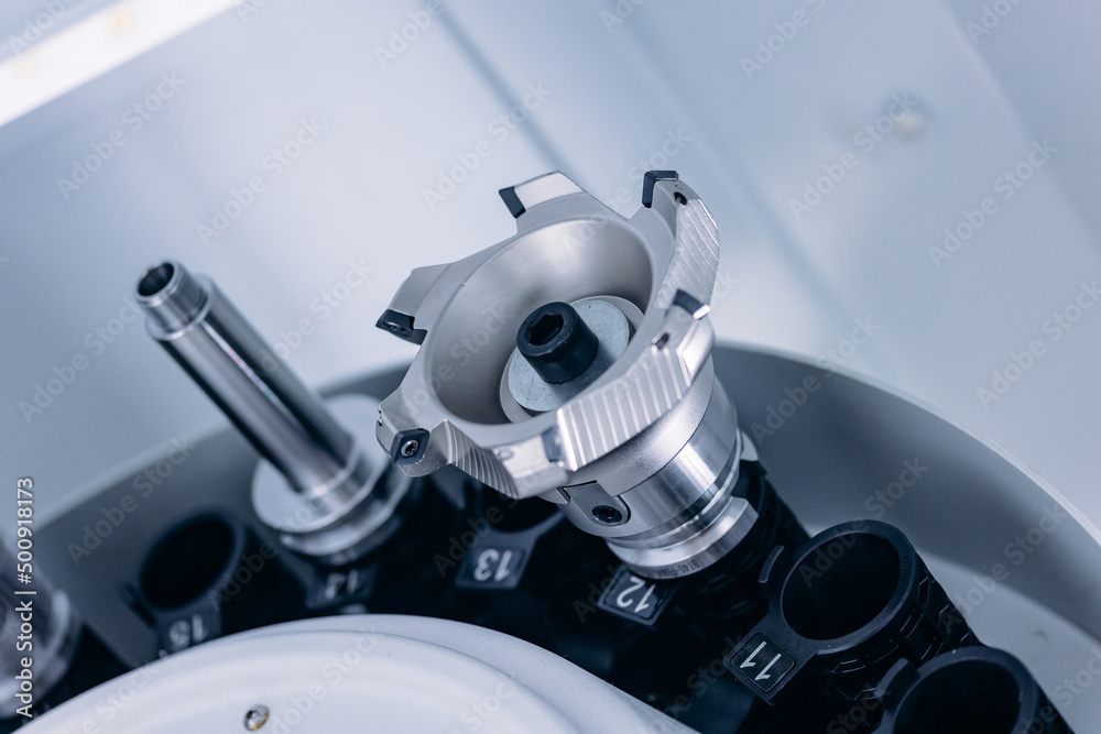 Fototapeta premium Tooling cutter for metal processing of CNC turning Industry machine