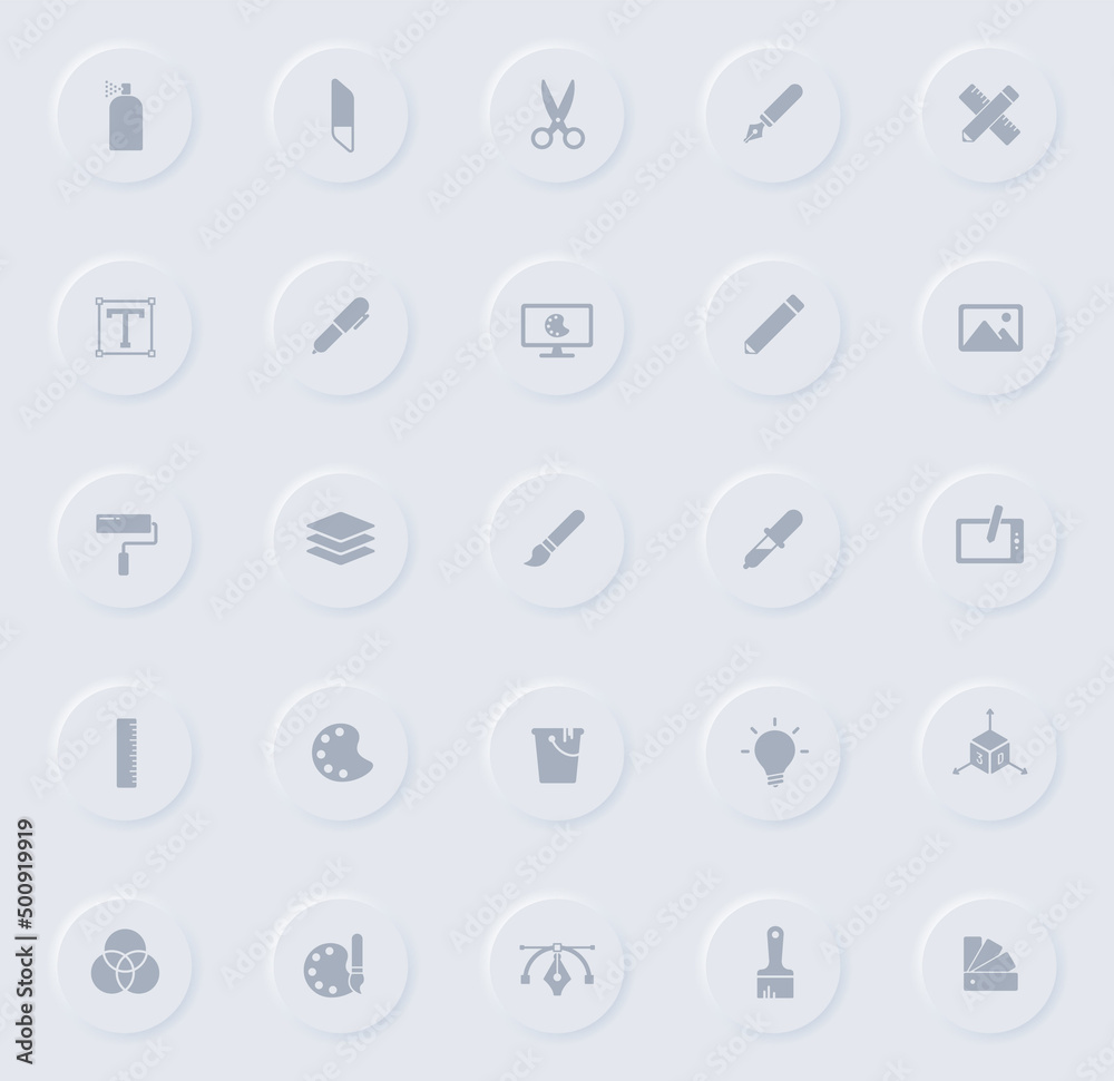 art and design gray glyph icons on round rubber buttons. art and design vector icons for web, mobile apps, ui design and promo business polygraphy art and design gray glyph icons on round rubber buttons. art and design vector icons for web, mobile apps, ui design and promo business polygraphy