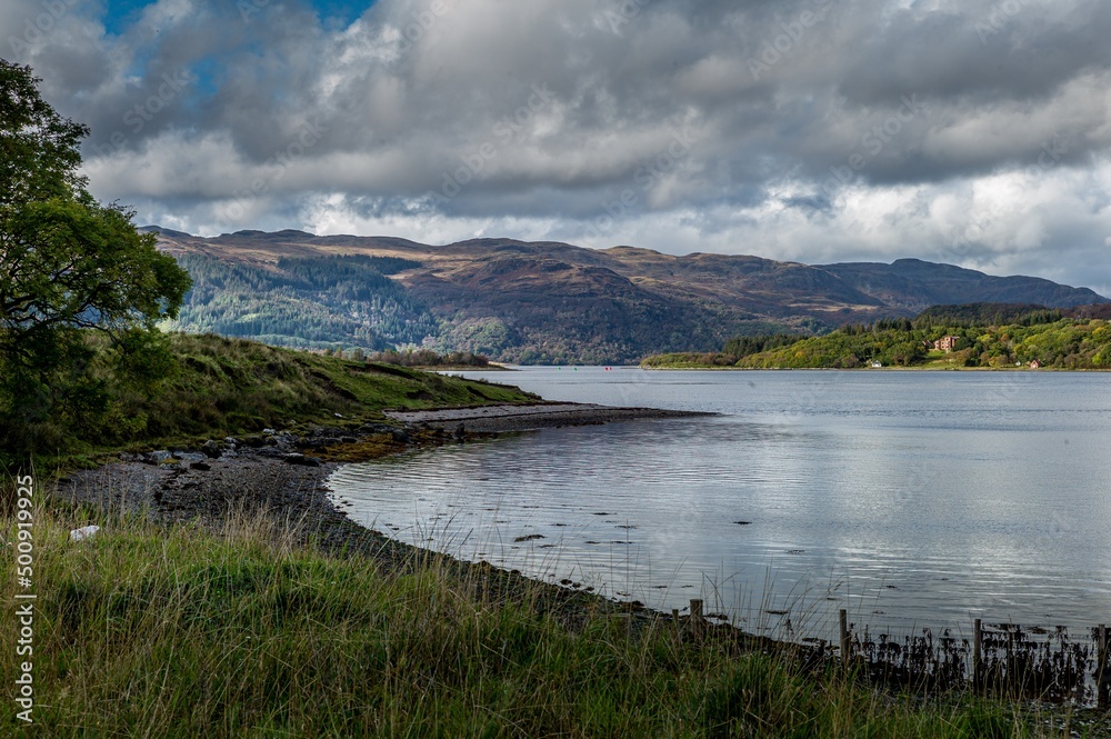 View from the Kyles of Bute in Scotland
