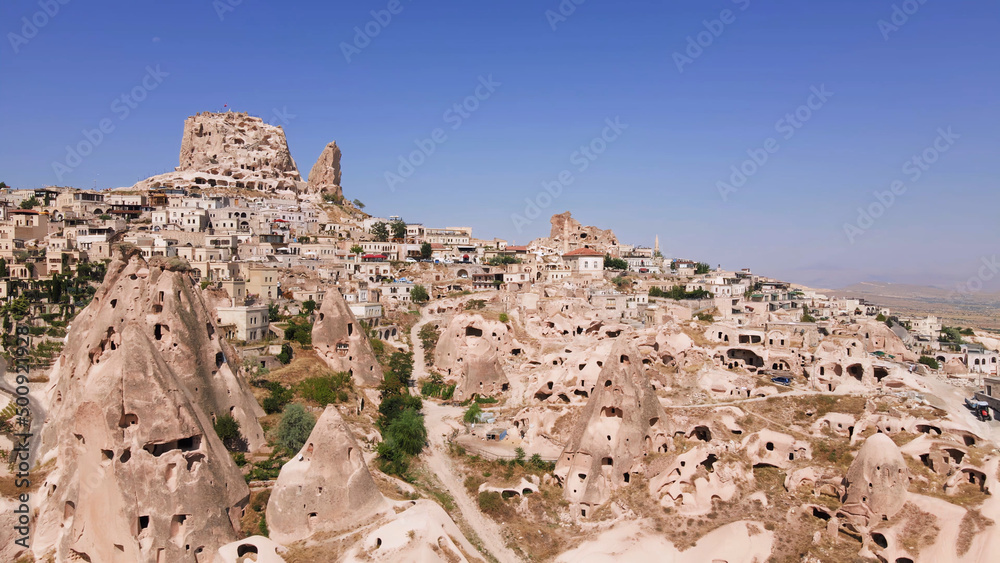 Aerial top view of Cappadocia in Turkey Aerial top view of Cappadocia in Turkey