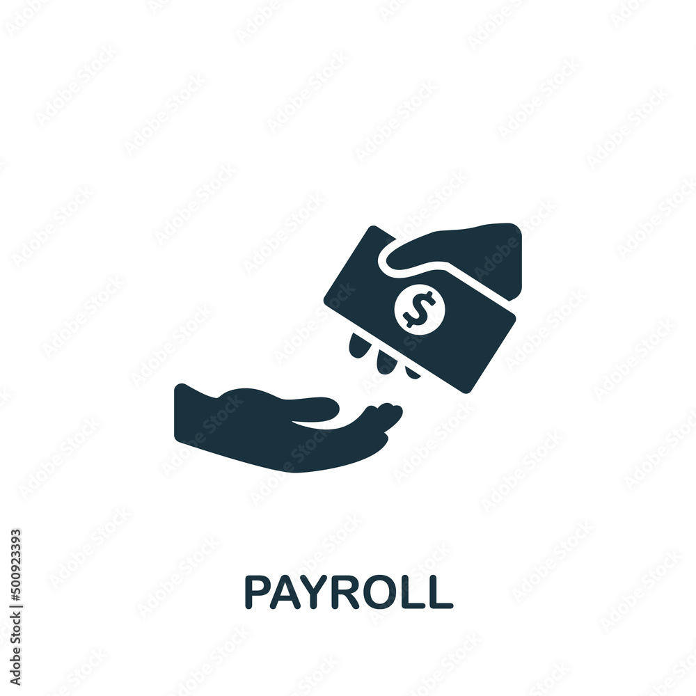 Payroll icon. Monochrome simple Accounting icon for templates, web ...