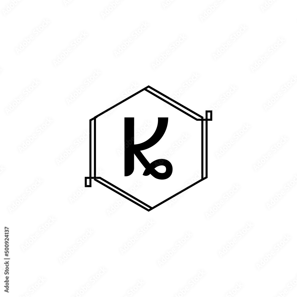 Monogram initial k logo design concept template