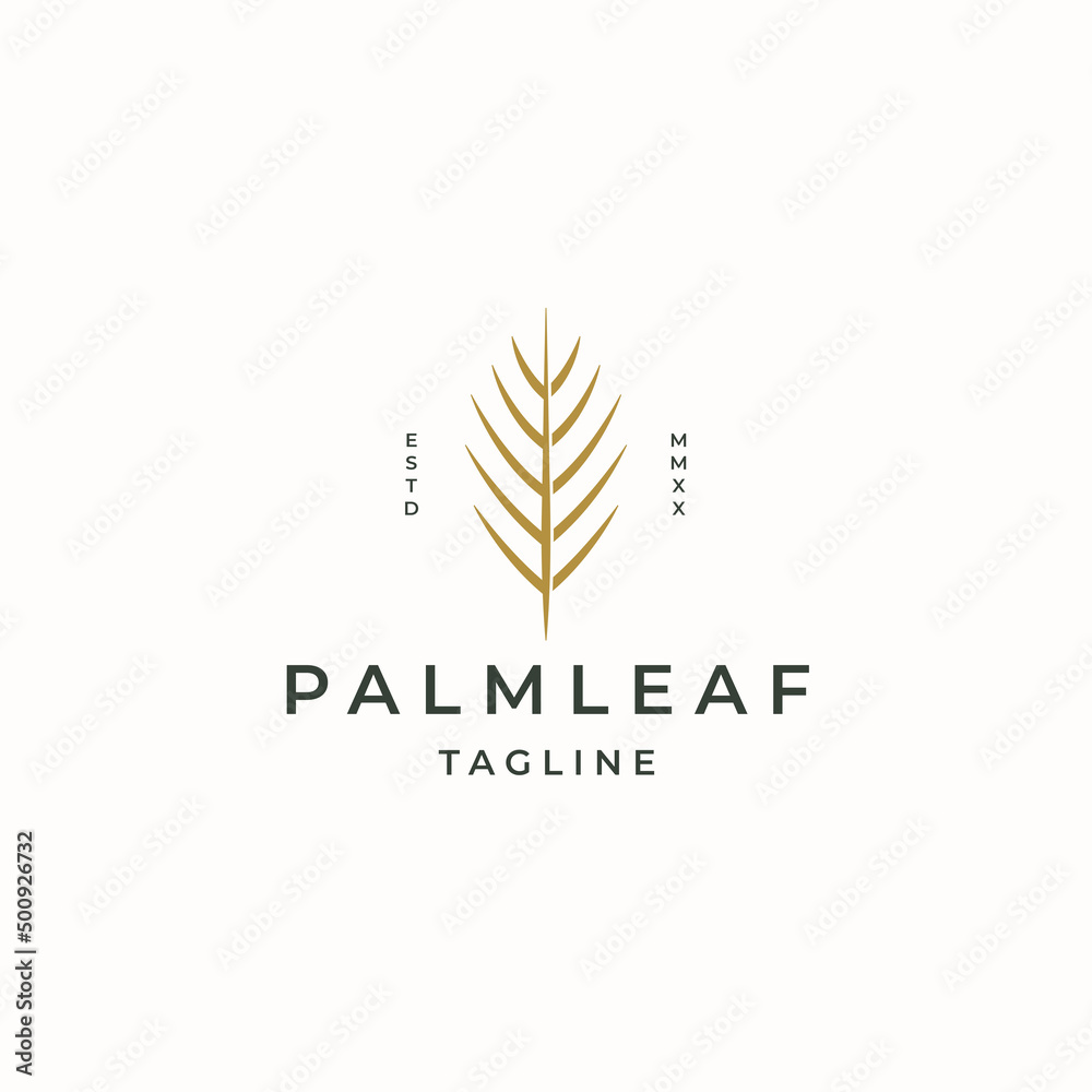 Palm leaf logo icon design template flat vector Palm leaf logo icon design template flat vector