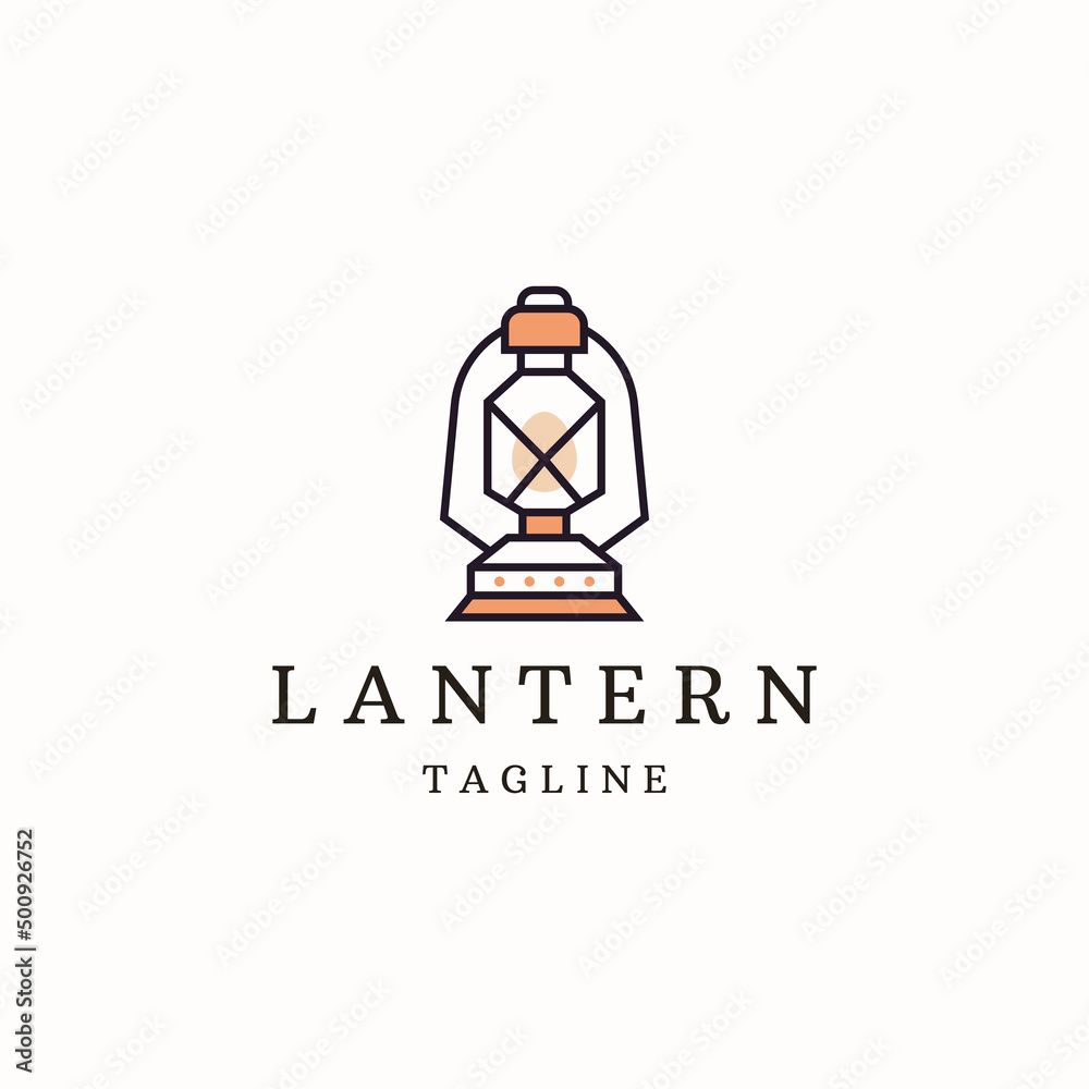 Lantern logo icon design template flat vector Lantern logo icon design template flat vector