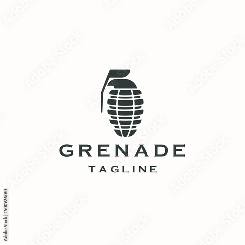 Grenade logo icon design template flat vector