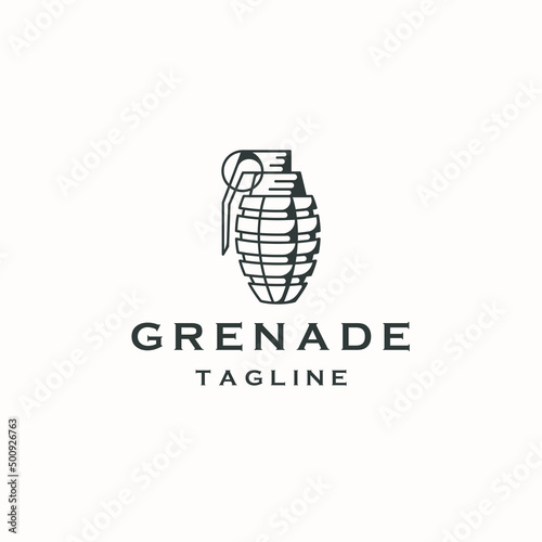Grenade logo icon design template flat vector