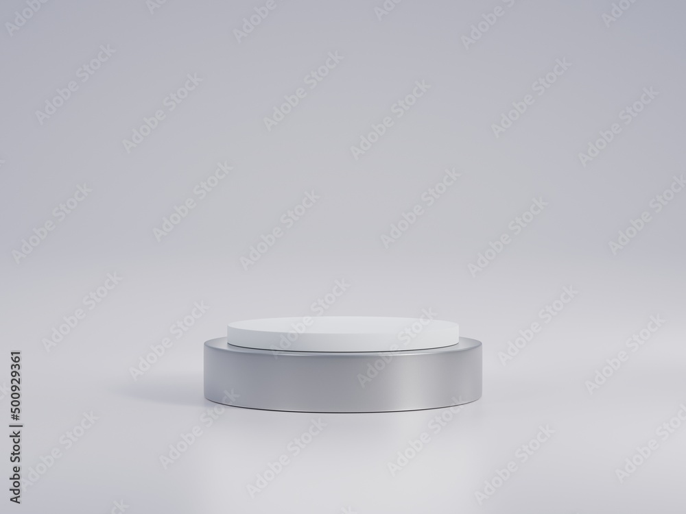 Podium mockup for product presentation, 3d rendering, white background Podium mockup for product presentation, 3d rendering, white background