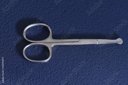 silver Nose hair clipper isolated on white,Nose hair scissor © Laurenx
