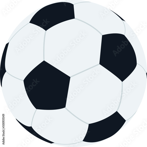 football soccer ball black with white 2d