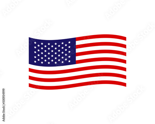 United States (USA) Flag isolated on white background. Vector EPS 10