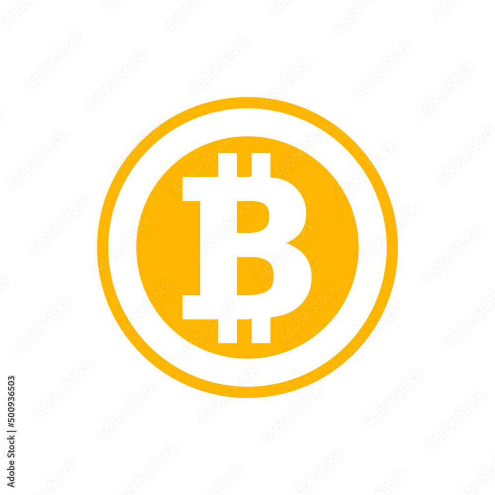 Bitcoin symbol in flat style. Cryptocurrency logo. EPS 10 Bitcoin symbol in flat style. Cryptocurrency logo. EPS 10