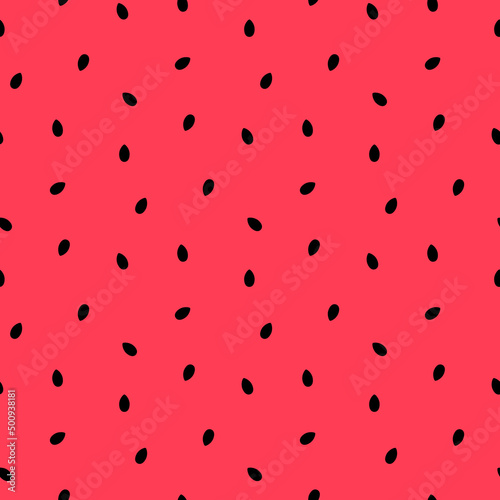 seamless watermelon seeds pattern and background vector illustration