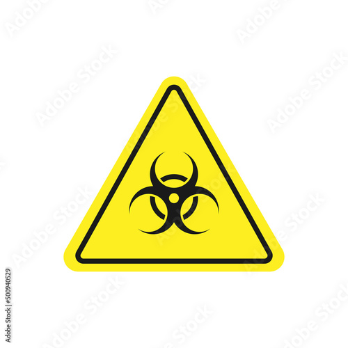 Biohazard sign symbol logo isolated on white background. Vector EPS 10