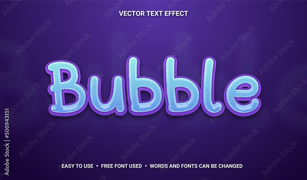 Bubble Editable Vector Text Effect.