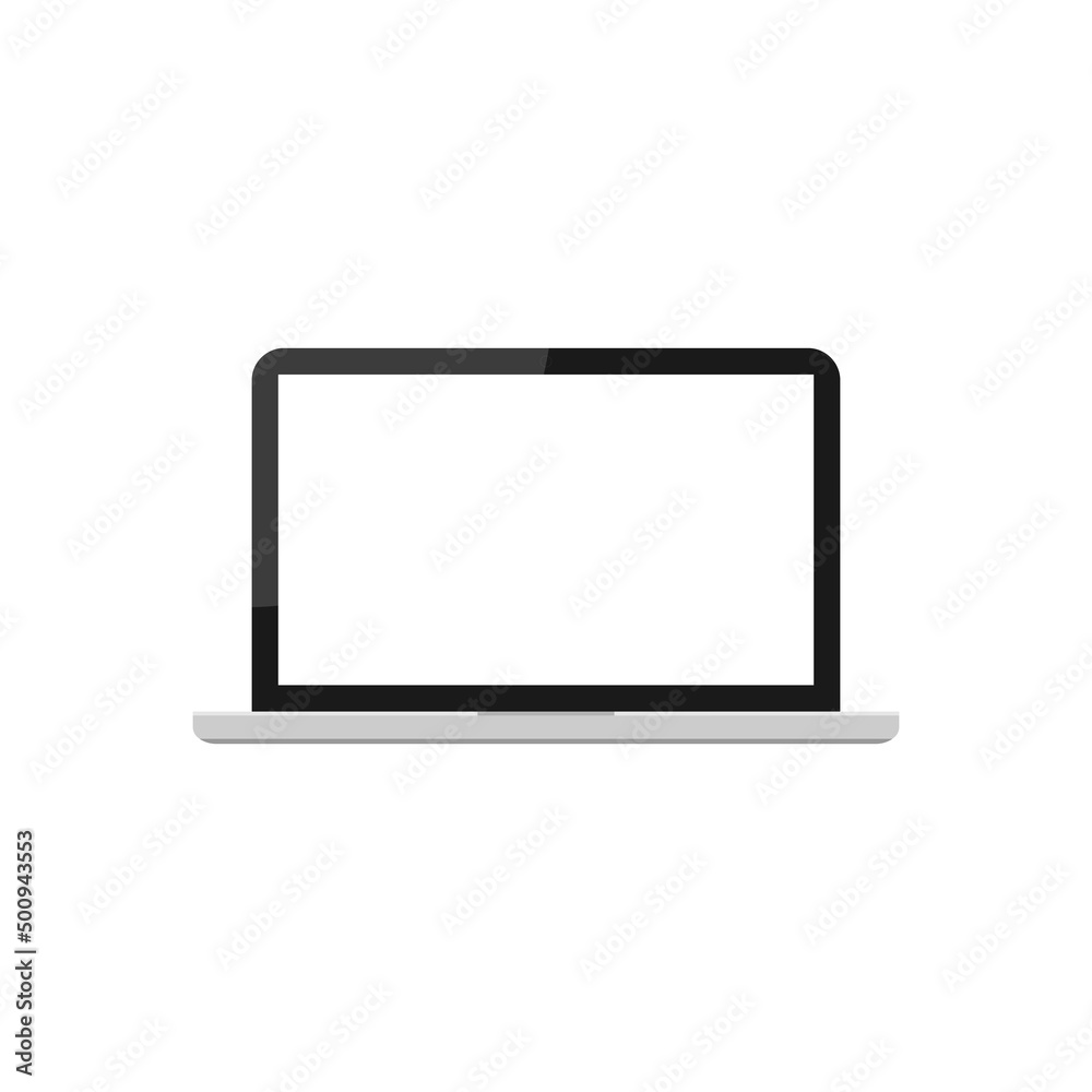 Laptop or Notebook in flat style isolated on white background. Vector illustration EPS 10 Laptop or Notebook in flat style isolated on white background. Vector illustration EPS 10