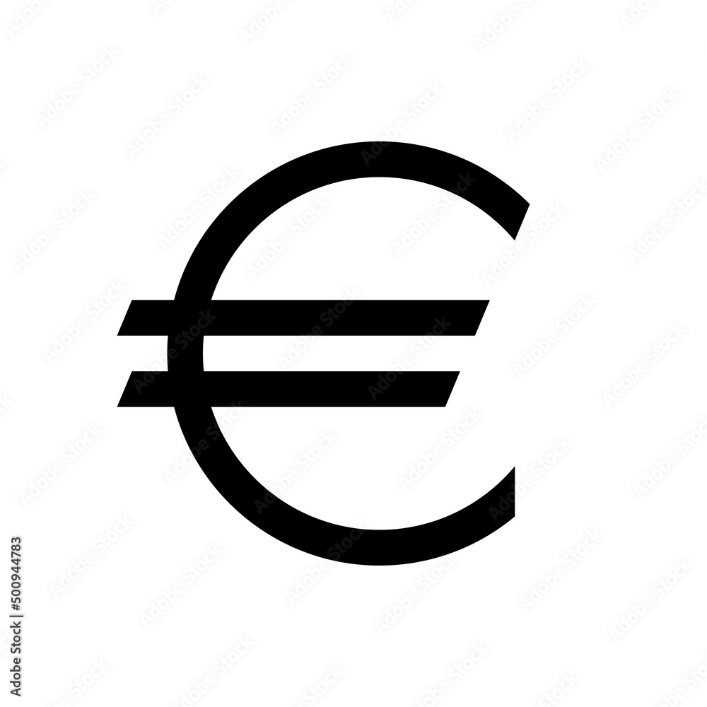 Euro official symbol isolated on white background. Vector Euro official symbol isolated on white background. Vector