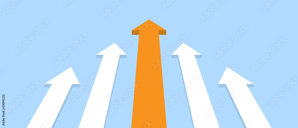 Up arrows on a blue background. Career and financial growth. Vector illustration EPS 10 Up arrows on a blue background. Career and financial growth. Vector illustration EPS 10