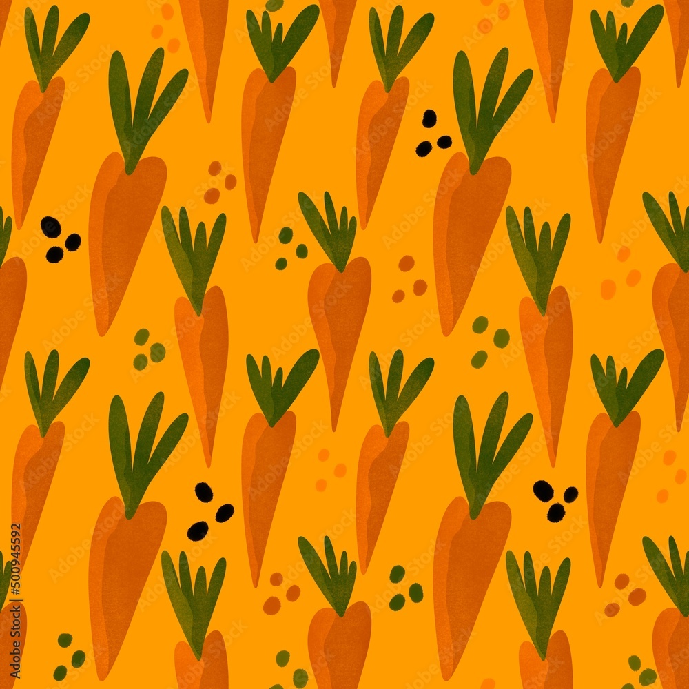 Easter seamless carrot pattern for fabrics and textiles and packaging and gifts and cards and linens Easter seamless carrot pattern for fabrics and textiles and packaging and gifts and cards and linens