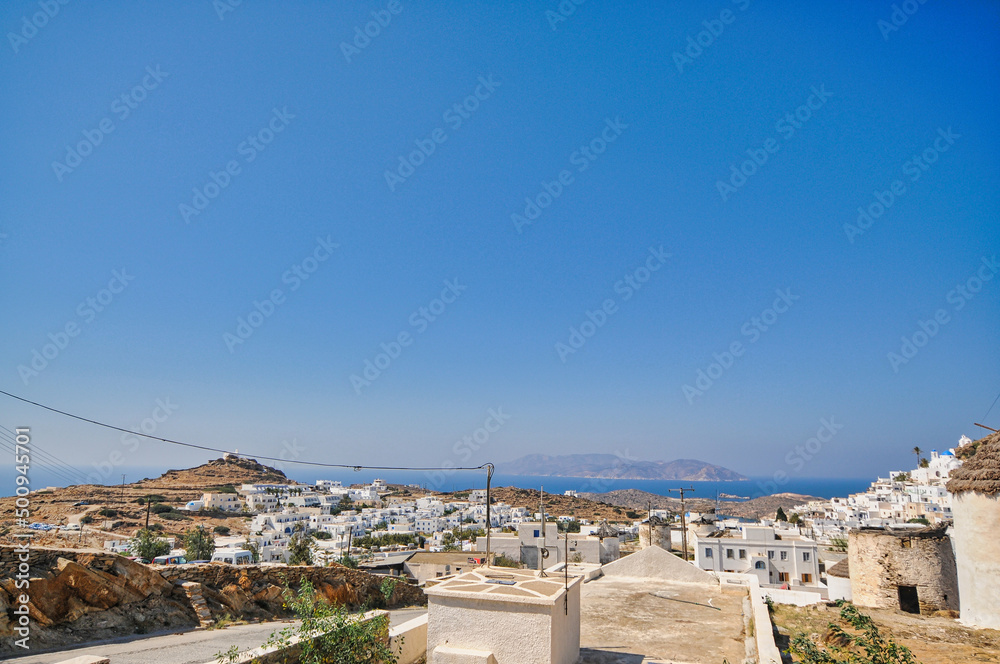 Chora in Ios island of Greece