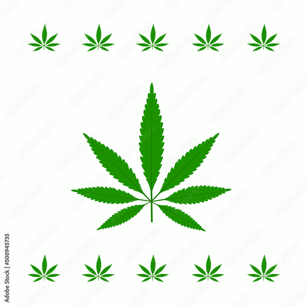 Green marijuana ,Hemp leaf vector illustration.