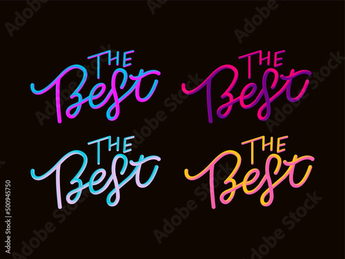 The Best Hand drawn lettering card with heart. The inscription Perfect design for greeting cards, posters, T-shirts, banners, print invitations.