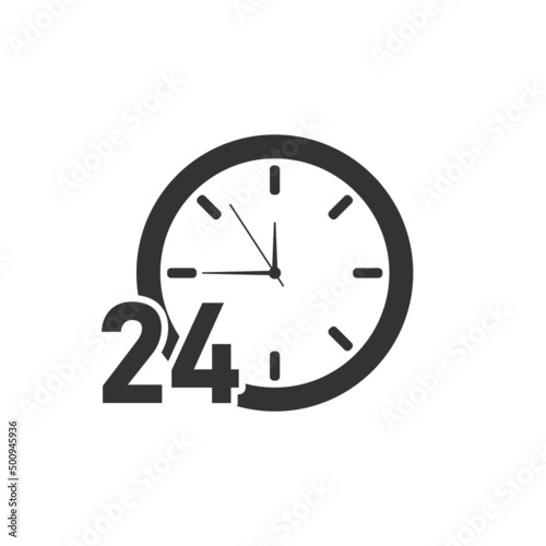 24 hours work around the clock icon. Vector EPS 10