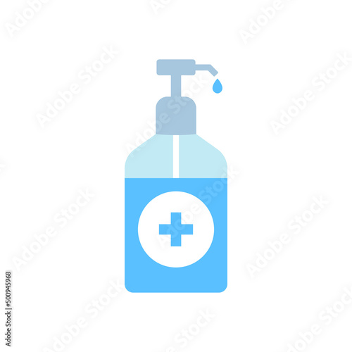 Sanitizer bottle for hand disinfection icon. Vector EPS 10