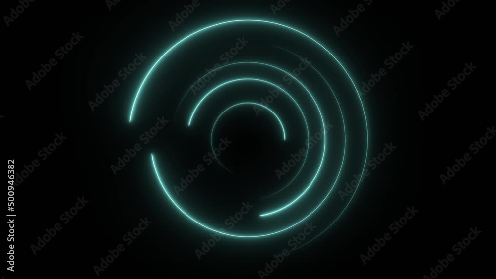 Abstract seamless loop neon circle. Blue neon circles hi-tech motion background seamless loop. Video 3D animation Abstract seamless loop neon circle. Blue neon circles hi-tech motion background seamless loop. Video 3D animation