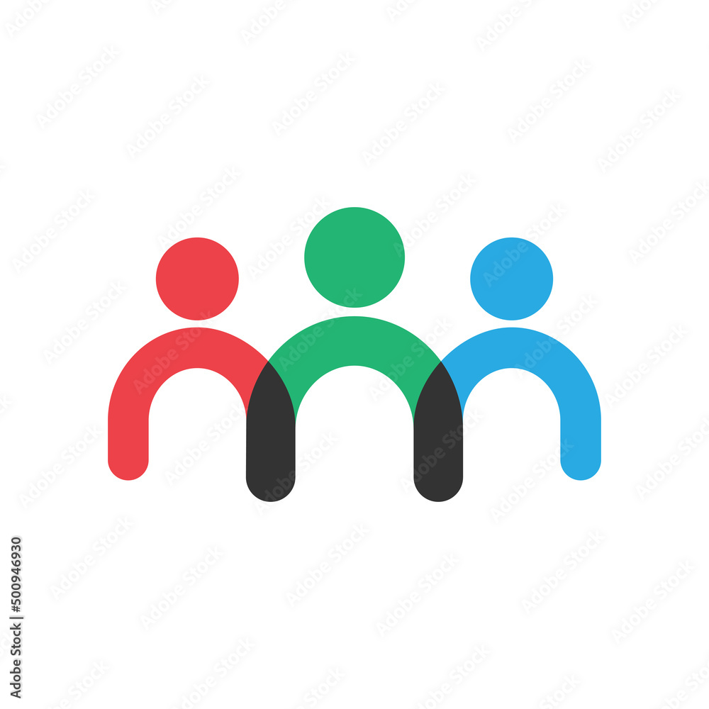 Teamwork business concept symbol icon. Vector illustration EPS 10