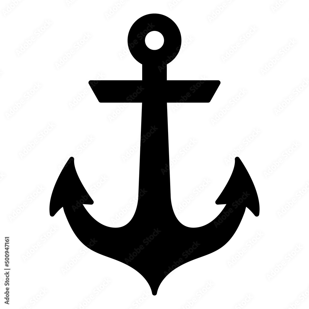 Anchor vector silhouette, simple icon, logo Anchor vector silhouette, simple icon, logo