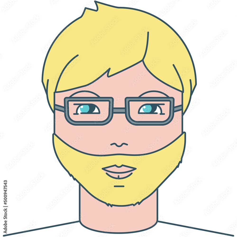 People icon man scientist avatar flat vector
