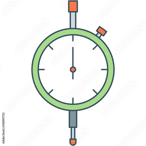 Chemistry science icon guage or stopwatch vector