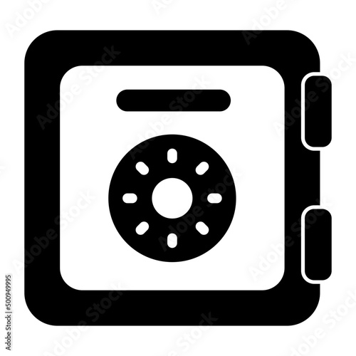 An editable design icon of bank locker